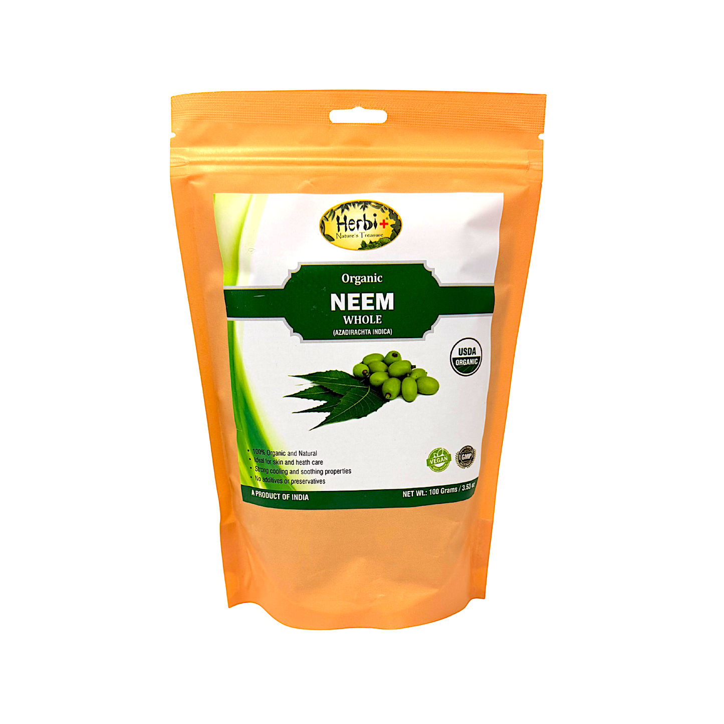 Herbi+ Organic Neem leaves whole 3.53oz (MOQ=dz)