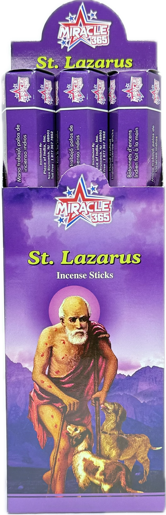 Miracle 365 San Lazaro incense (20sticks * 6 tubes) 10 Packs (MOQ=10pc)
