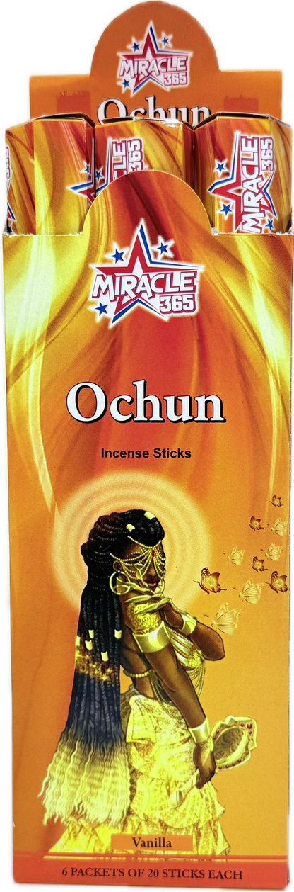 Ochun incense sticks (6 tubes of 20 sticks each) Vanilla (MOQ=10pc)