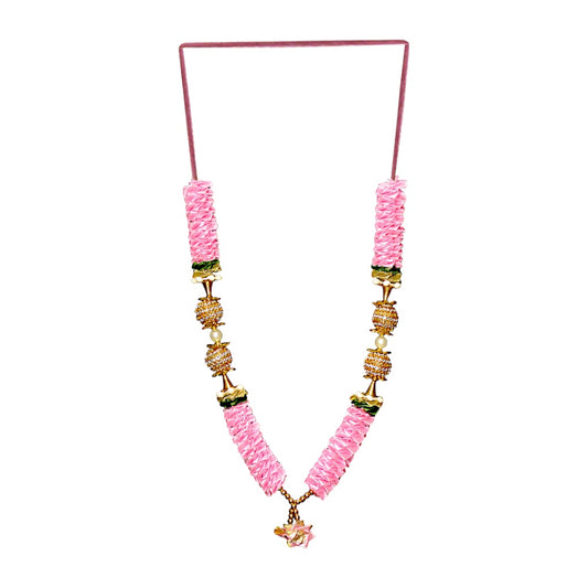 Garland 12 inch with gold or pear stops and ruffles (red, orange, pink, peach, carrot red) (MOQ=dz)