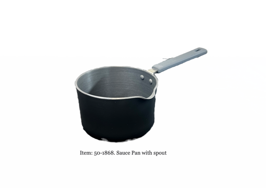 Sauce pan hard  anodized with spout 1.6 Qt (1.5lt) (MOQ=ea)