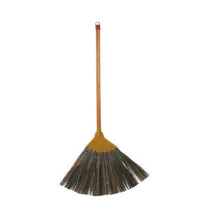 Hand held wood bristle broom