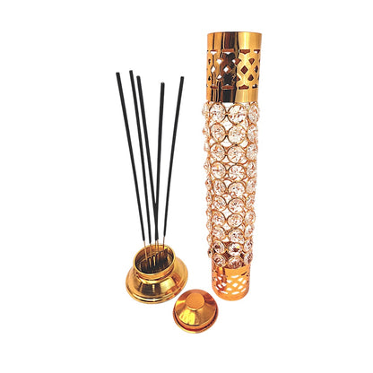 Tower Incense burner with gems (MOQ=ea)