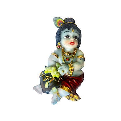 #952 Krishna 4" refrigerator magnet polyresin statue (MOQ=ea)