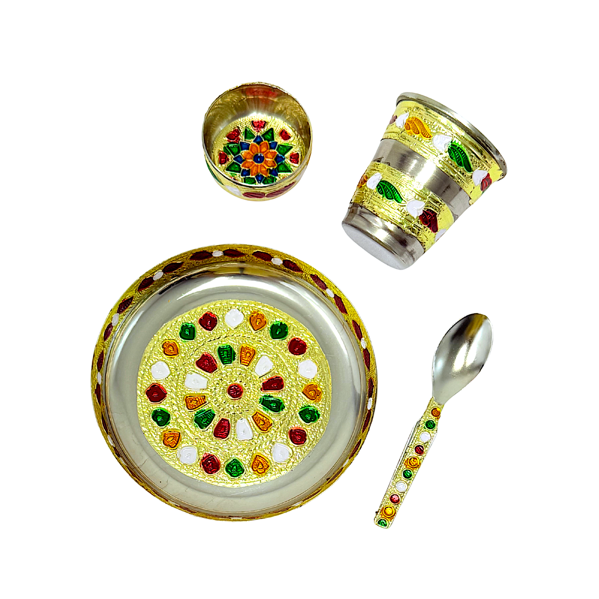 Decorated Puja Set Mini (MOQ=ea)