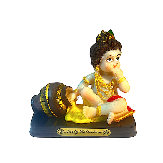 Baby Krishna and butter statue 3"807522083425 (MOQ=ea)