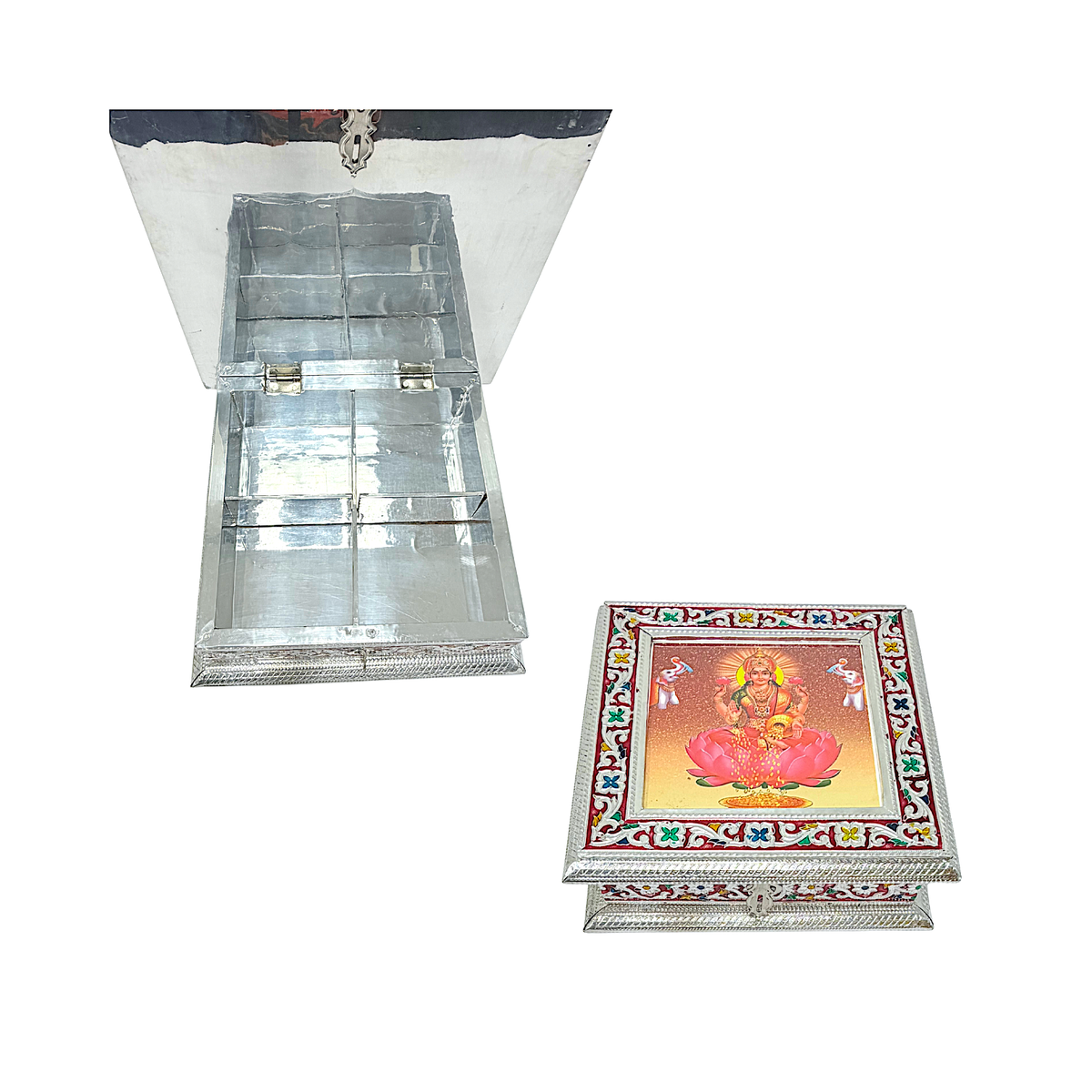 box Meena Brass or silver finish 8"*8" (MOQ=ea)