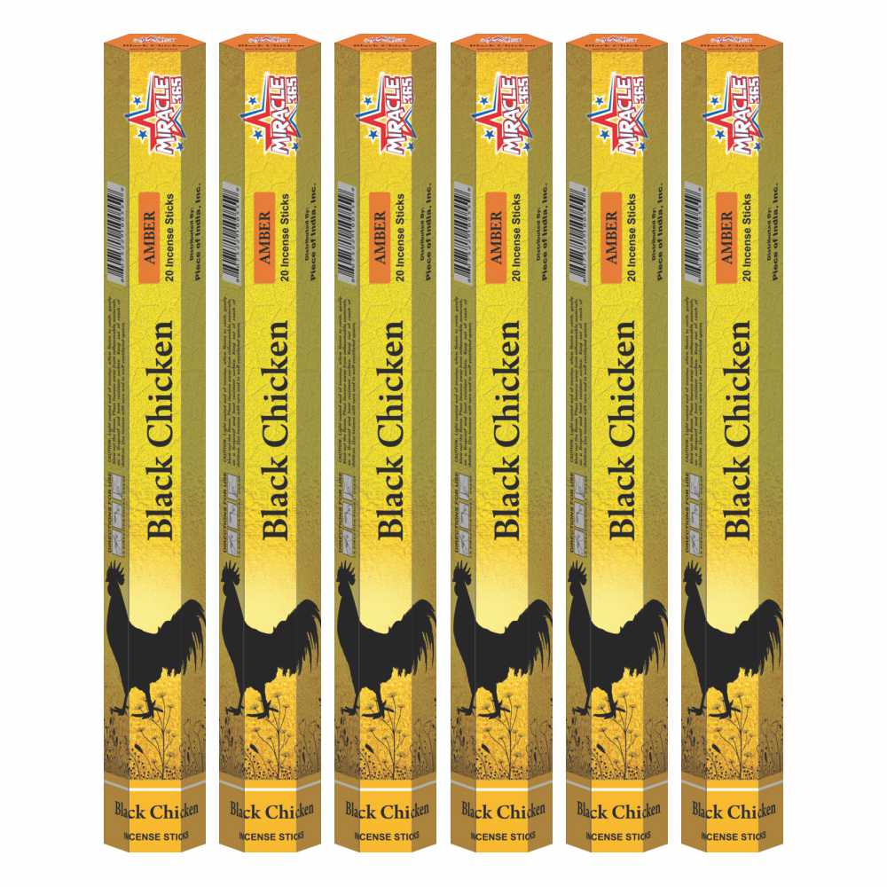 Black Chicken Incense (6 tubes with 20 sticks each)