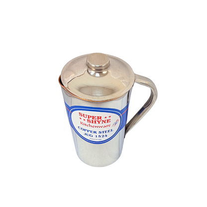 Super Shyne Copper steel Jug with lid (Copper inside, steel outside) (MOQ=ea)
