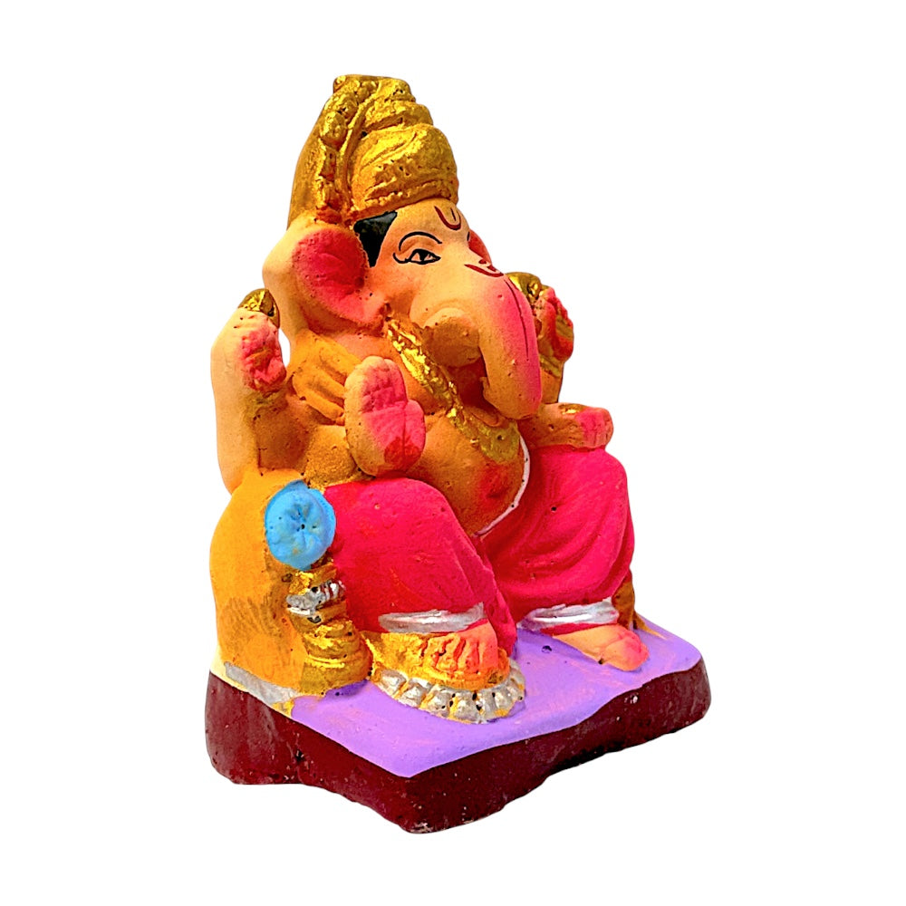 Eco-Friendly Clay Ganesha, 4" (MOQ=36 pcs)