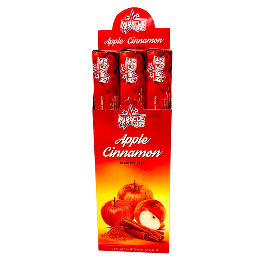 Miracle 365 Apple Cinnamon incens sticks (6 tubes of 20 sticks) (MOQ=10pc)