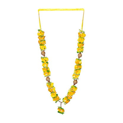 Garland 22 inch with disco stops and satin roses  (assorted colors) (MOQ=dz)