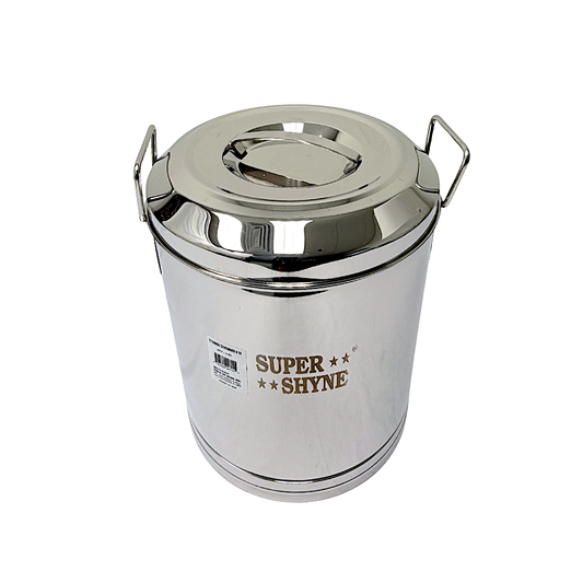 Container set of 3 sizes with lid (all stainless steel) size 18,16 &14 (MOQ=ea)