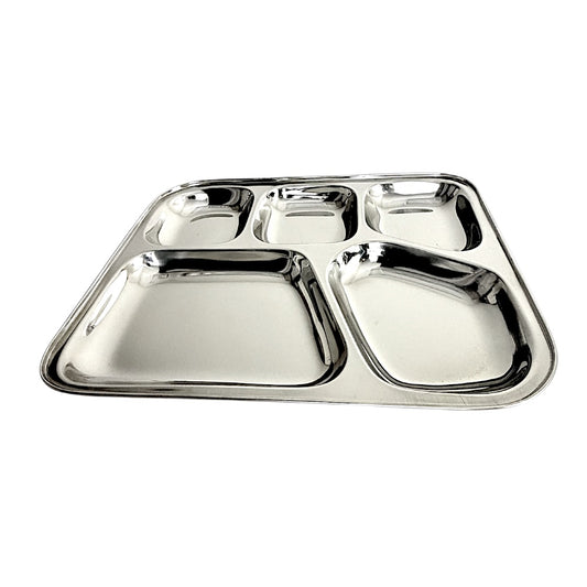 5 sectional steel lunch tray 10.5"*13.5"   (MOQ=ea)