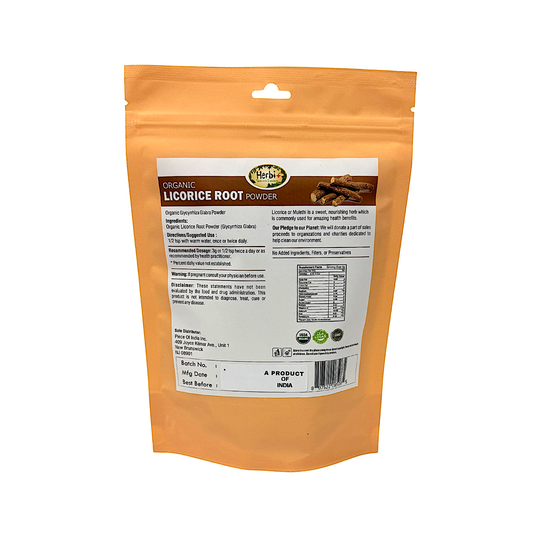 Organic Herbi Plus Licorice Root Powder 200g 7oz (MOQ=dz)
