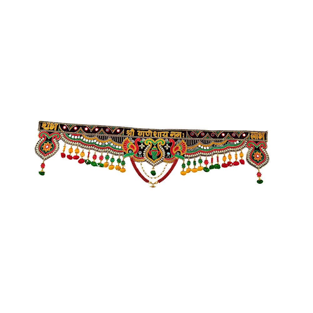 Door threshold hanging Fabric with Ganesh (Thoran) (MOQ=ea)