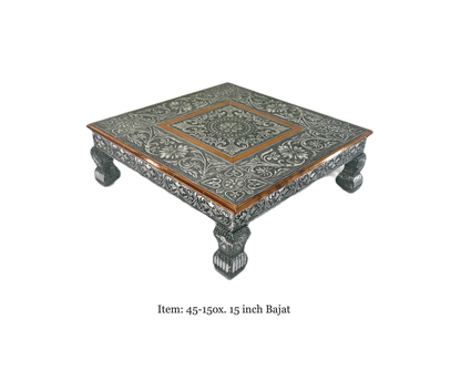 Bajat (talble with short legs) oxidized 15in square(80752241515) (MOQ=ea)