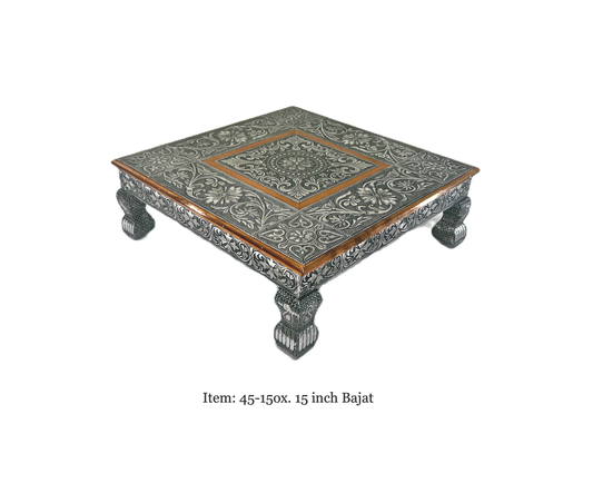 Bajat (talble with short legs) oxidized 15in square(80752241515) (MOQ=ea)