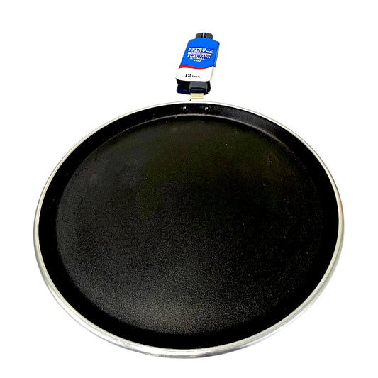 Flat Non-Stick Tawa griddle (comal) 12"  (UOM=ea)
