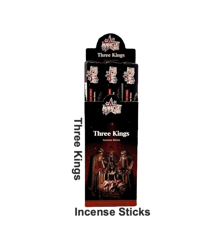 Miracle 365 3 Kings incense sticks (6 tubes of 20 sticks each) (UOM=10pc)