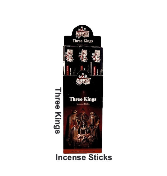Miracle 365 3 Kings incense sticks (6 tubes of 20 sticks each) (UOM=10pc)