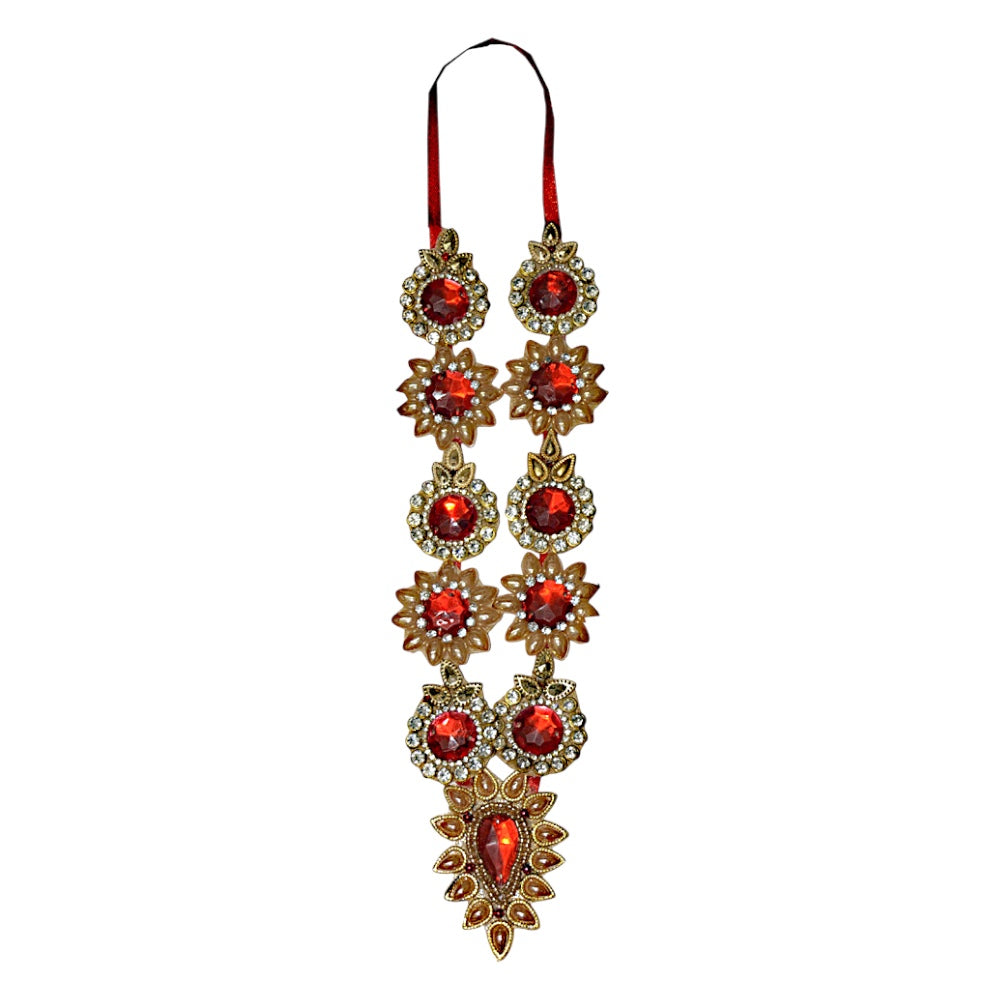 Garland for Devi/Devta with jewels, 12" (MOQ=dz)