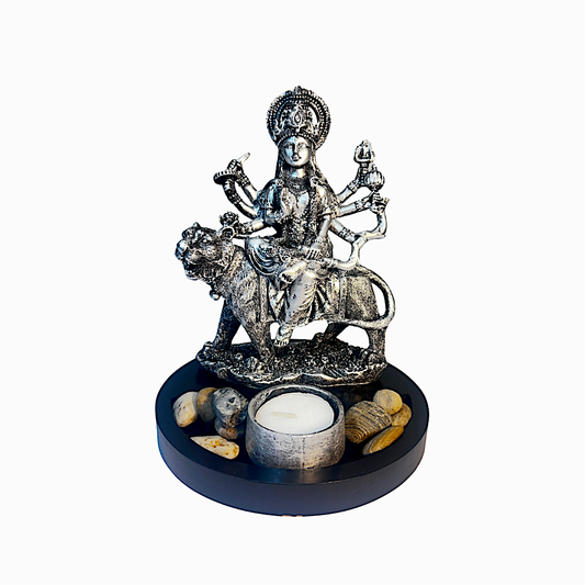 Durga with a diya, 9091UD28-05 (MOQ=ea)