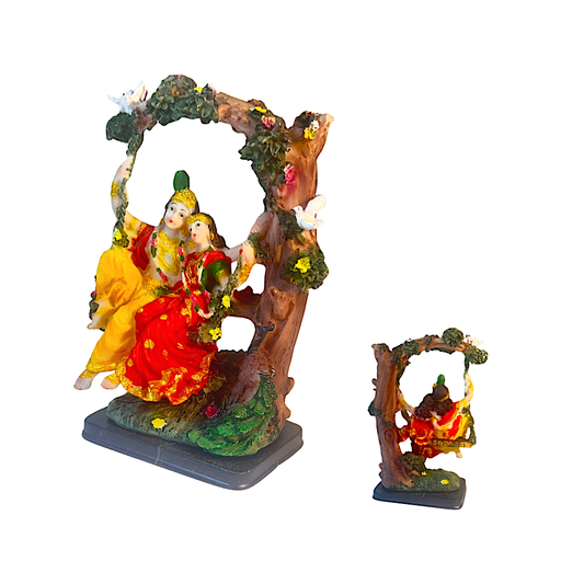 Radha Krishna on swing 6"- UD26-04(8332)(3326) (MOQ=ea)