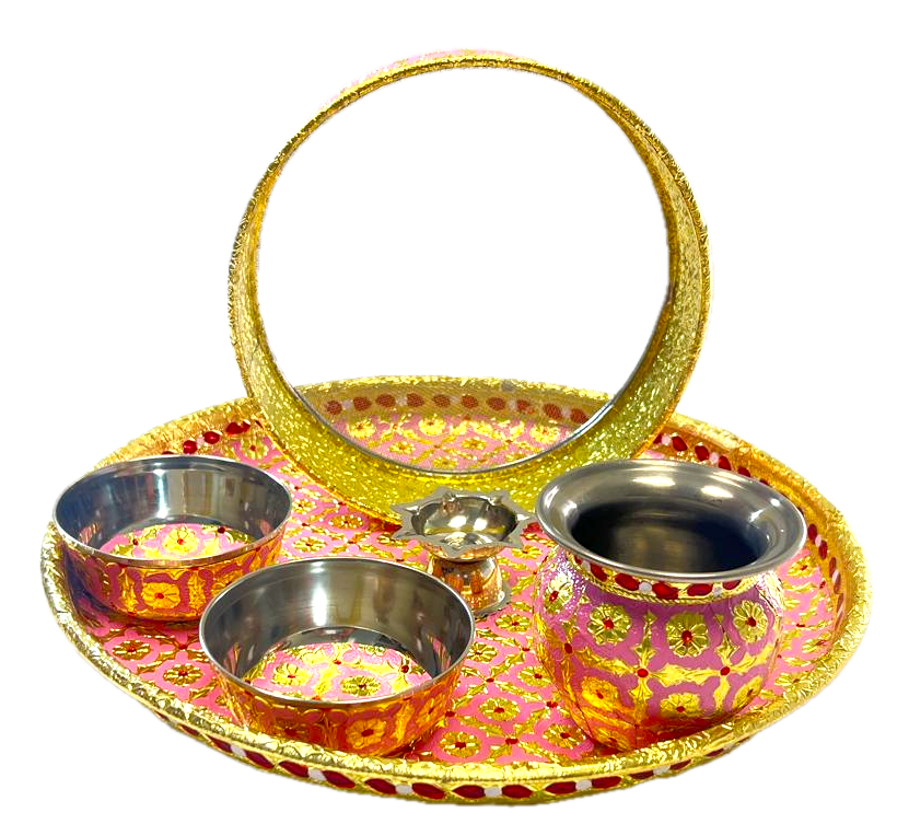 Karwa Chauth set 13" thali (MOQ=ea)