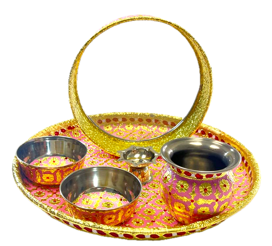 Karwa Chauth set 13" thali (MOQ=ea)