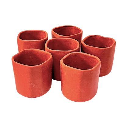 Clay Kulladh (cup) 6 oz - set of 6, (MOQ=ea)