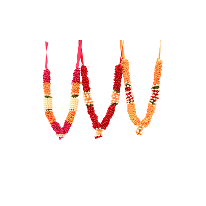 Garland 5" Satin with Pearls  (Assorted colors)  (MOQ=dz)