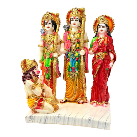 Ram Darbar, color and gold, marble dust 12" (MOQ=ea)