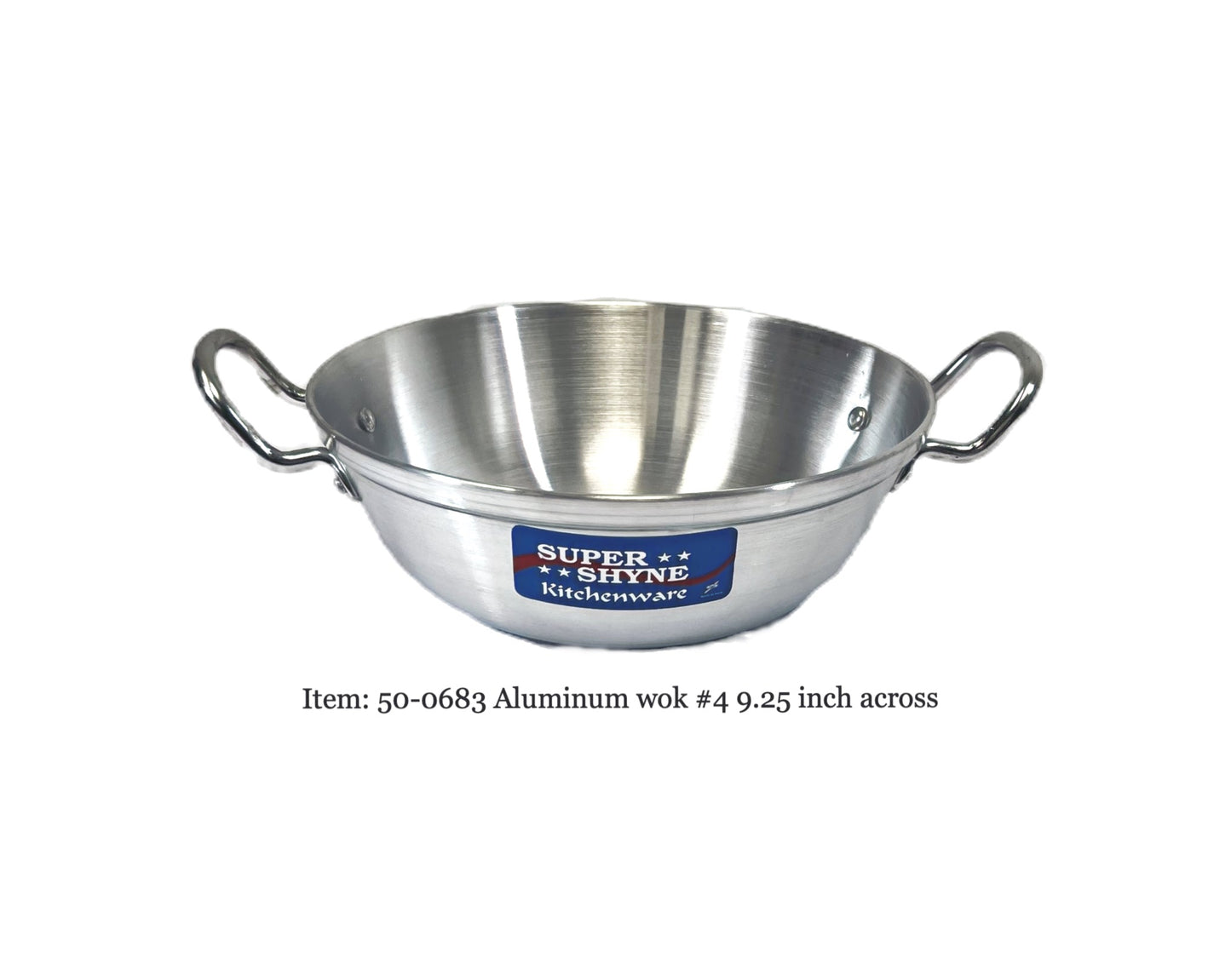 Aluminum Kadai (wok) across no lid. (MOQ=ea)