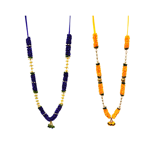 Garland 21 inch with pearls and stops (assorted colors)