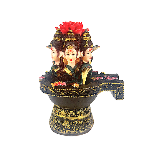 Shivling 5.5 inch w Lord Shiva Heads     8367 (MOQ=ea)