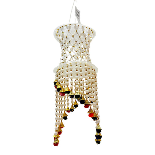 Decorative Beaded Jhumar Style Hanging Decor, (Assorted Colors) 18 inches (MOQ=ea)