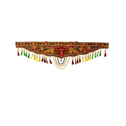 Door Hanging (toran) #2 fancy with colorful hanging tassles (MOQ=dz)