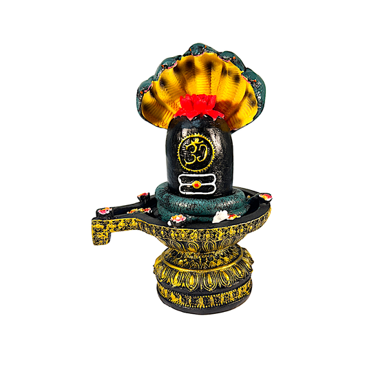 Shiviling 10"  with Naagraj and flower on top   8385 (MOQ=ea)
