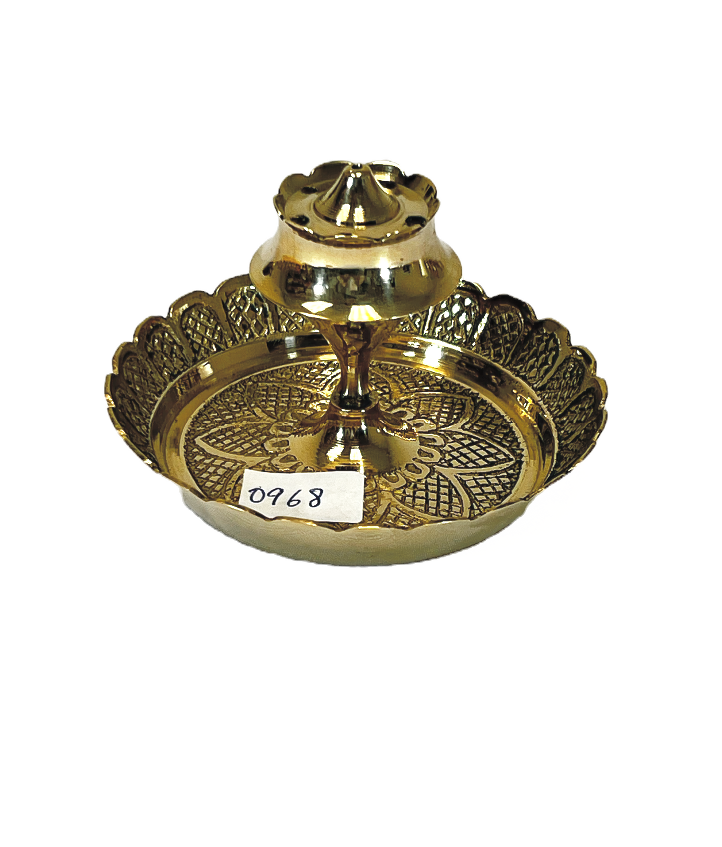 Incense Burner 2" with 3.5 inch embossed plate (MOQ=ea)