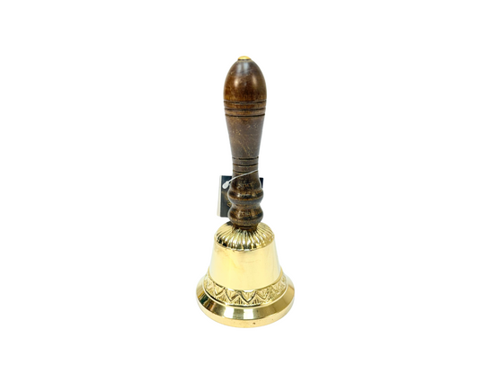 Item B1207 Bell 10" with wooden handle (MOQ=ea)