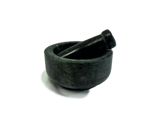 Pestle Mortar green marble 5 inch  (MOQ=ea)