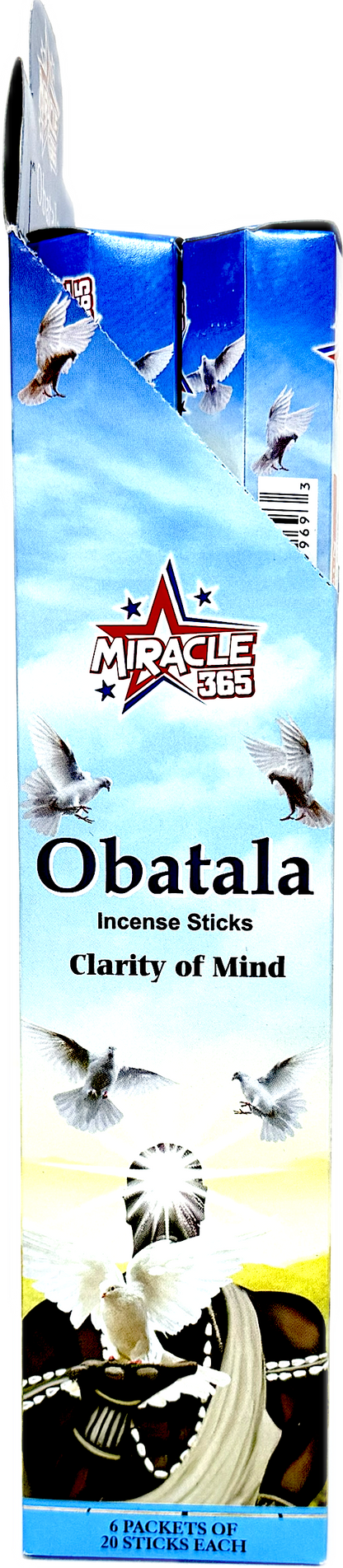 Miracle 365 Obatala incense   (6 tubes of 20 sticks) frag Linen (MOQ=10pc)