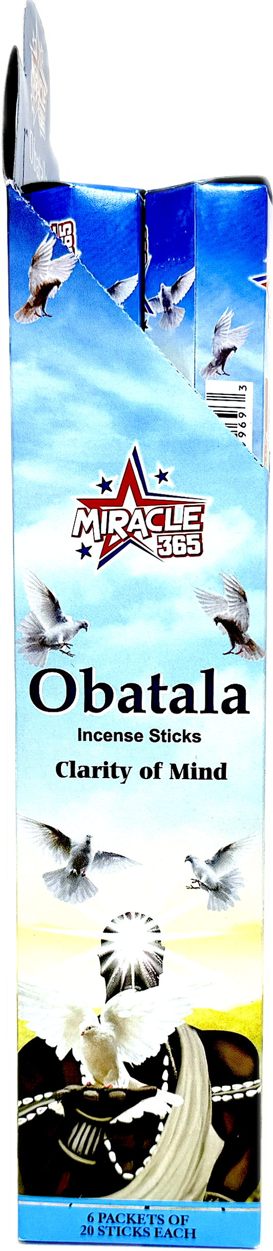 Miracle 365 Obatala incense   (6 tubes of 20 sticks) frag Linen (MOQ=10pc)