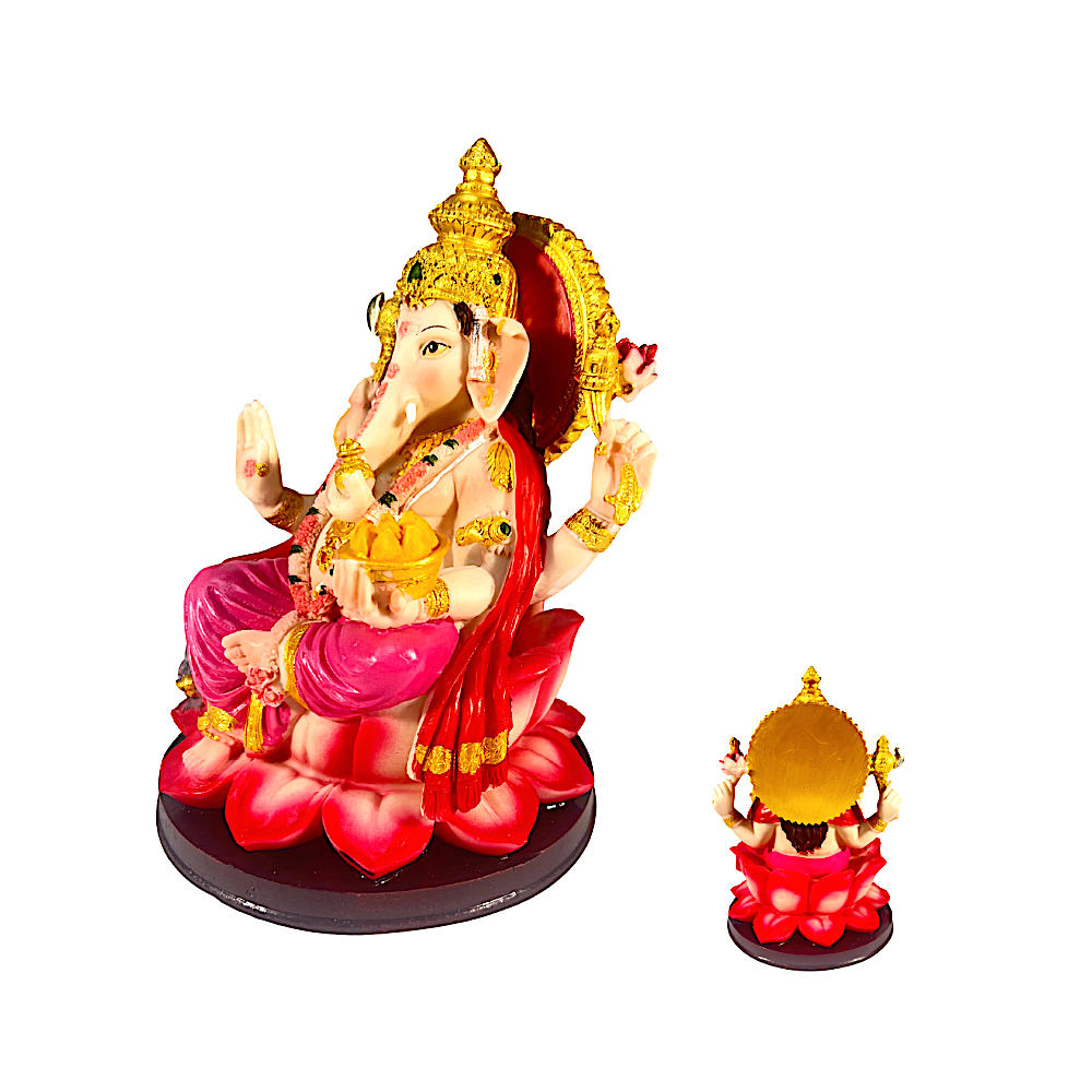 Lord Ganesha 9" pink 4449