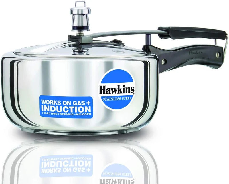 Hawkins Steel 3 liter wide pressure cooker HSS3W (UOM=ea)