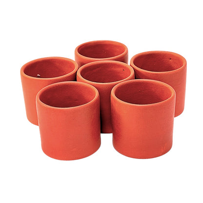Clay Kulladh (cup) - set of 6, 4 oz (MOQ=ea)