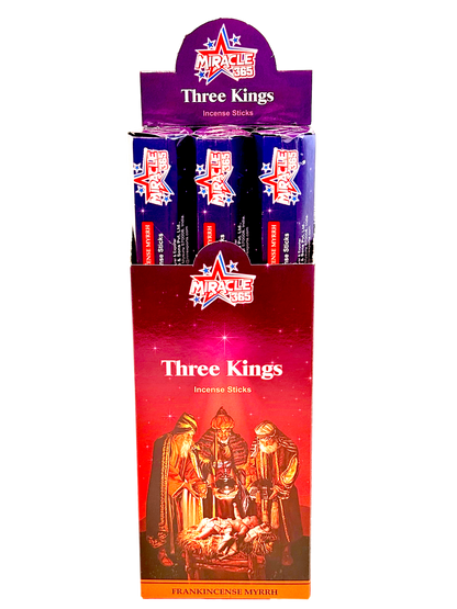 Miracle 365 3 Kings incense sticks (6 tubes of 20 sticks each) (UOM=10pc)