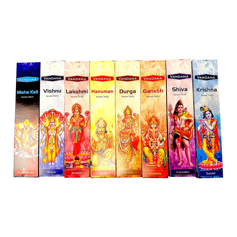 Vandana Hindu god series incense*12pc (Small Size-20 sticks per box) (MOQ=dz)