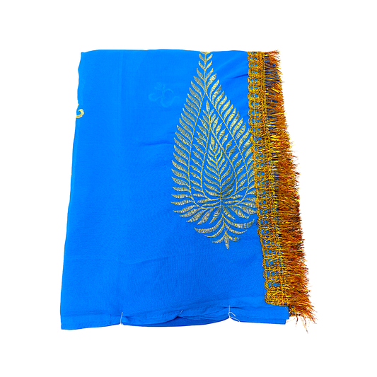 Pooja sari blue color*12pc
